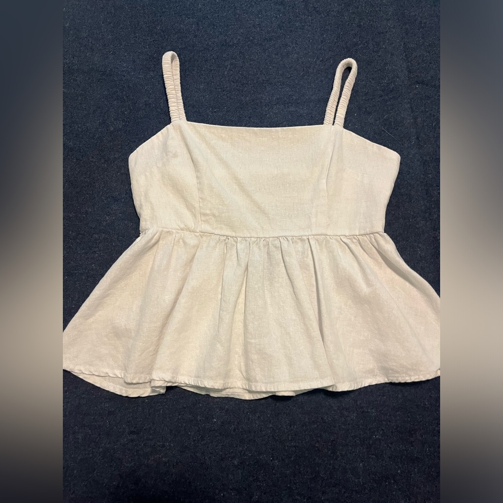 Elegant Cream Sleeveless Top